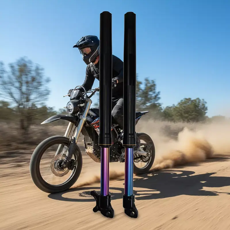 Regnbuefarve Custom inverteret forgaffel Motorcykel støddæmper